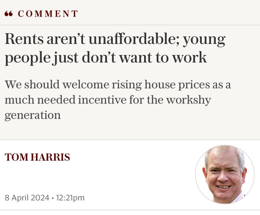 An idiot in The Telegraph