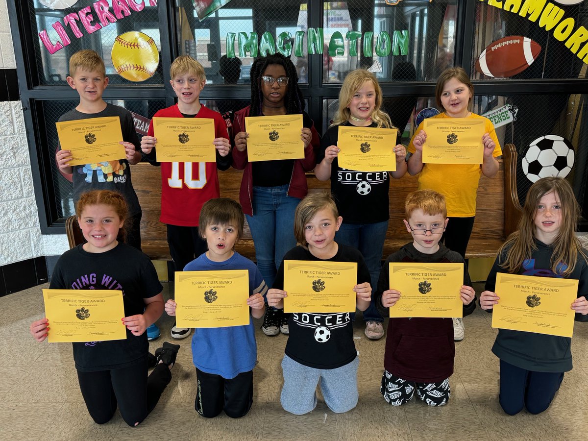 🎉Congratulations to our March Terrific Tigers.  They are being recognized for being great examples of the March Word of the Month: Perseverance.
#WeAreFestus
