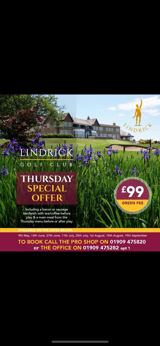 ‼️Special Offer‼️ limited Thursdays throughout 2024 #golfer #golfcourse #golfswing