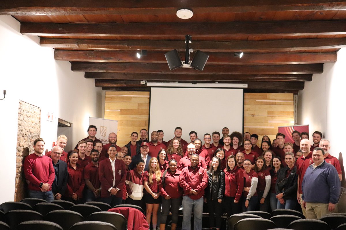 Today we held our annual welcoming for our Maties Sport captains, coaches and chairpersons. A lot of wise words shared by the speakers including our COO Prof Stan du Plessis, who shared 5 key points to remember as we go into another busy sporting year! 🙌🏼 #matiessport