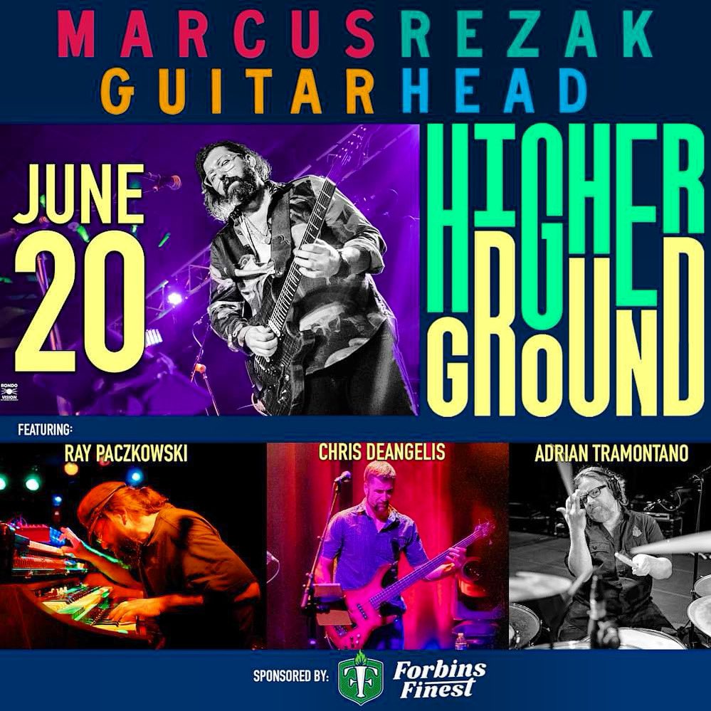 🎸 ON SALE NOW 🎸

Known for his talents on the guitar, Marcus Rezak has amassed a following with his originals and tributes alike. Catch Marcus at Higher Ground on June 20th feat. Ray Paczkowski, Chris Deangelis, &amp; Adrian Tramontano. 

🎫 🔗 bit.ly/MREZAKHG
<a href="/HigherGround/">Higher Ground</a>