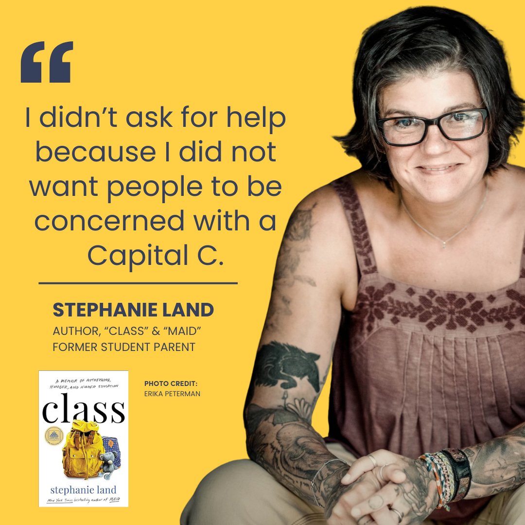 On our blog, hear what @stepville, a former #studentparent, and now accomplished author of 'Class' and 'Maid' shared at a recent fireside chat hosted by @NewAmerica: imaginablefutures.com/learnings/auth…