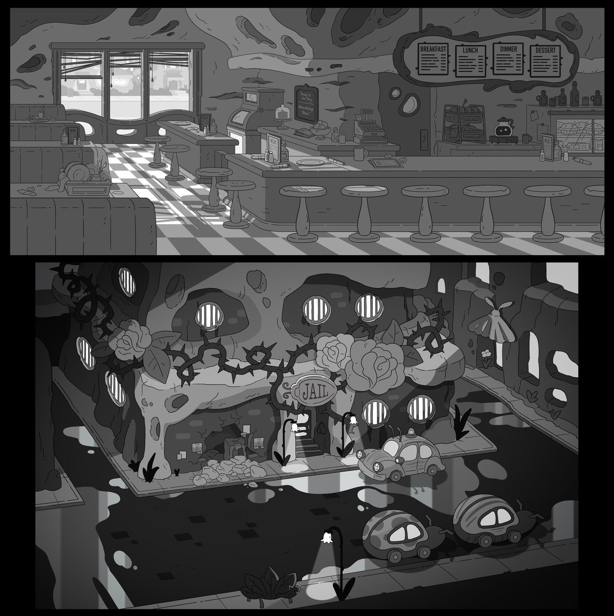 Hi #PortfolioDay !

I’m Cristina, a Background Designer/Lead for animation.  About 4 years experience at CN &amp; Netflix.

Available for full-time/freelance (union preferred) in TV Animation! 🦇 

*please email for NDA samples!

📎 cristinazuniga.com
✉️ czuniga.art@gmail.com