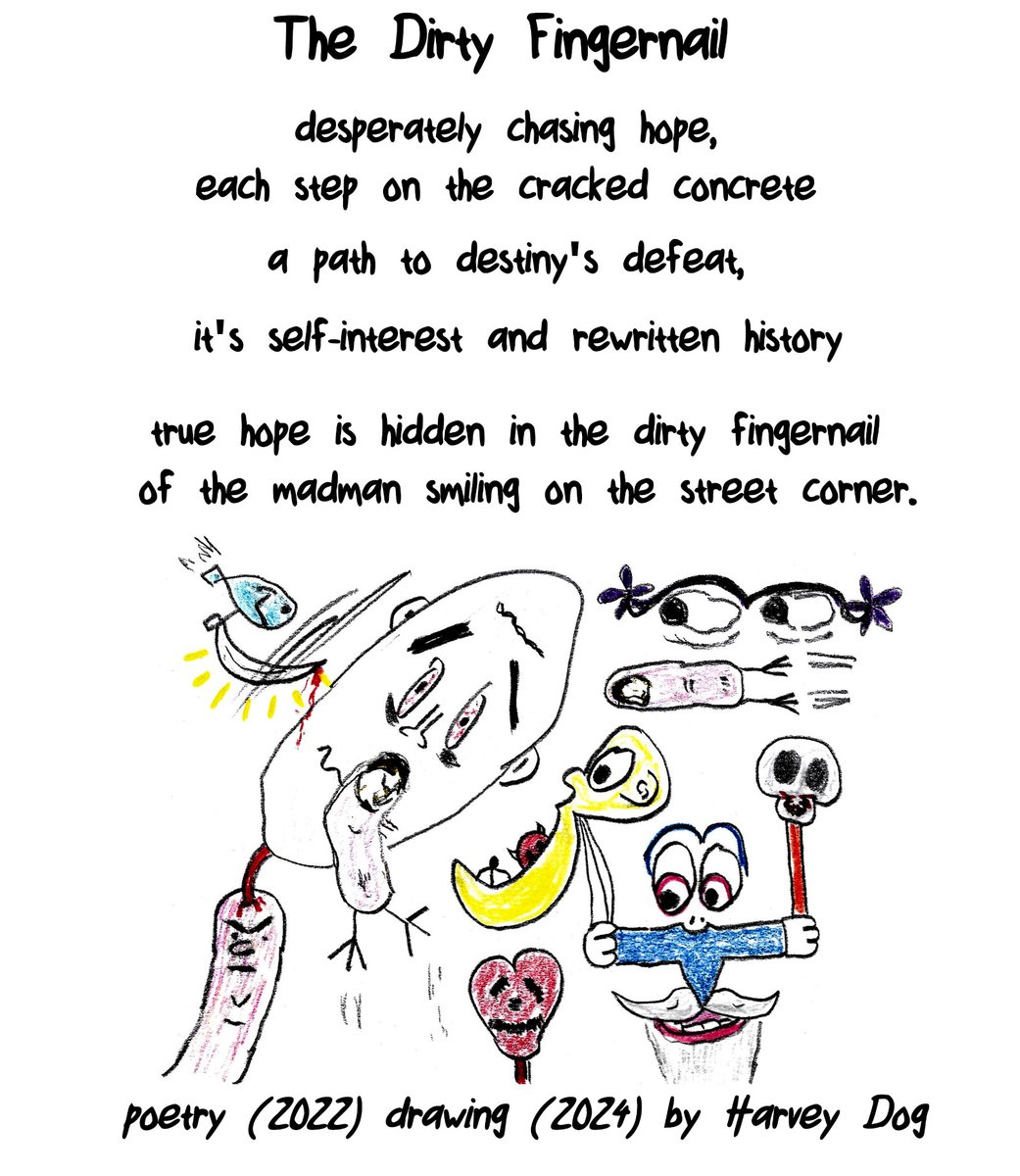 A poem from 2022 & a drawing from last night.  
'The Dirty Fingernail' 
'desperately chasing hope...'
#poetry #poem #poetrycommunity #poetrylovers #PoetryIsLife #PoetryIsNotDead #writing #hope