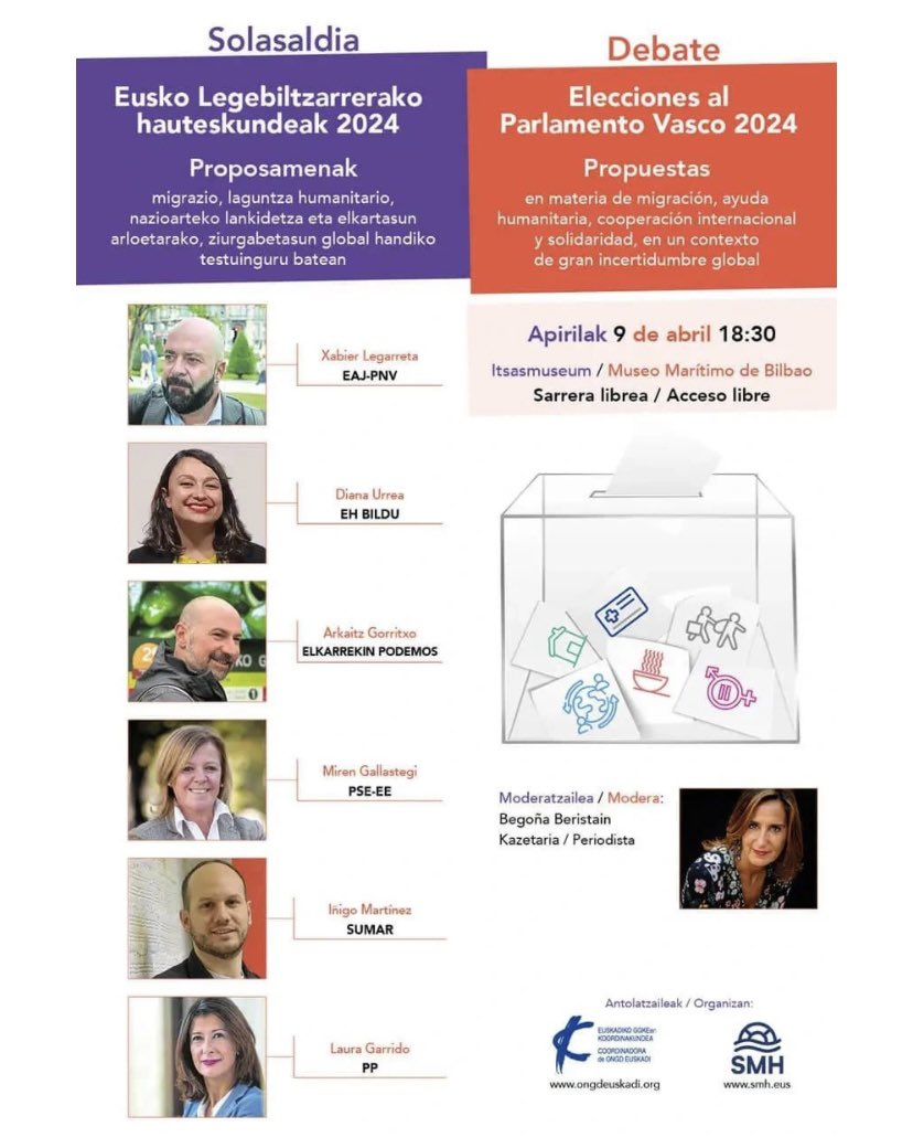 Interesante debate de partidos en materia de cooperación, inmigración y gestión de la diversidad. Con mi compañera del #PSE @socialistavasco Miren Gallastegi #LaSolidaridadEsLaRespuesta