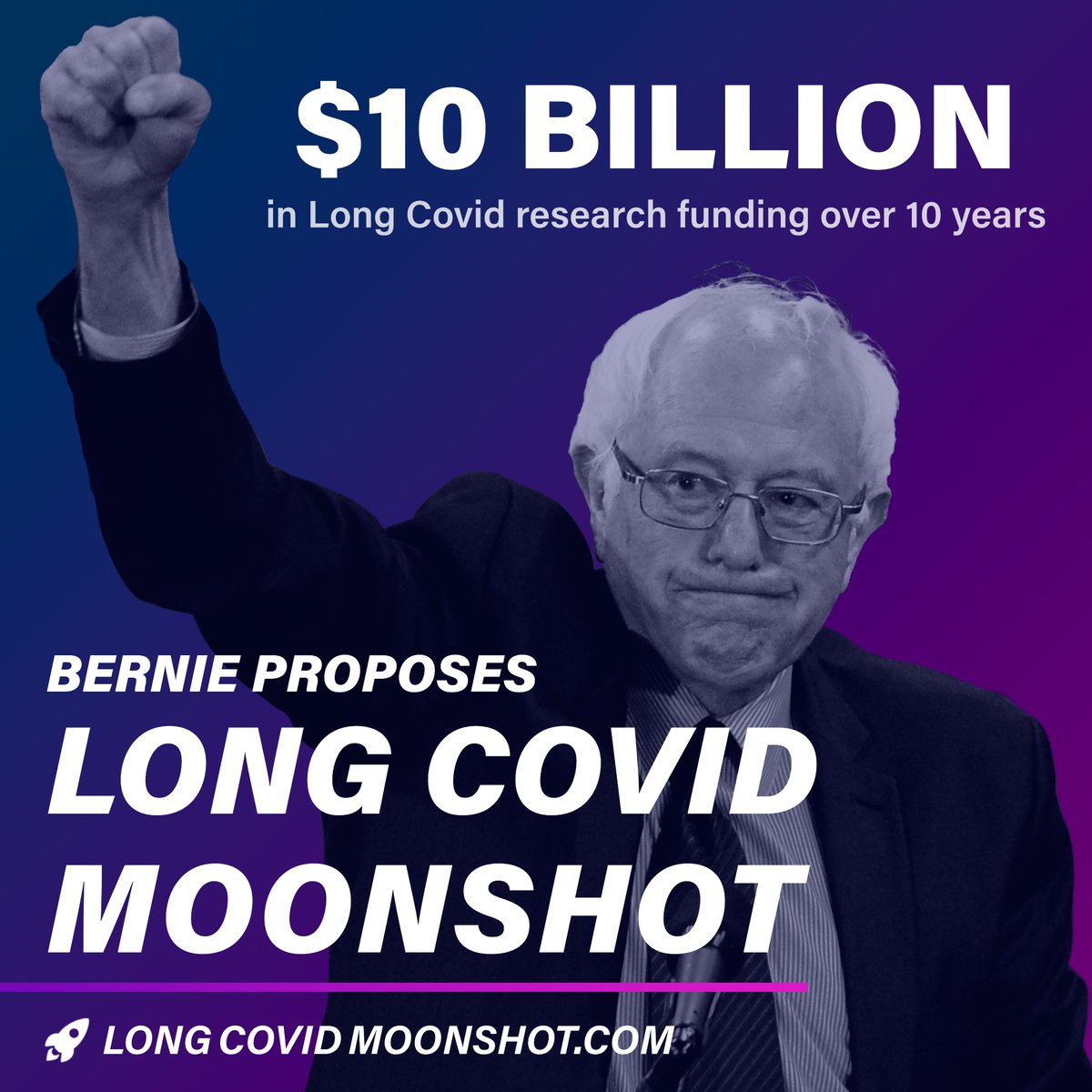 BREAKING: Senator Bernie Sanders drafts proposal for Long Covid Moonshot. The proposal earmarks $10B in Long Covid research funding over the next decade.