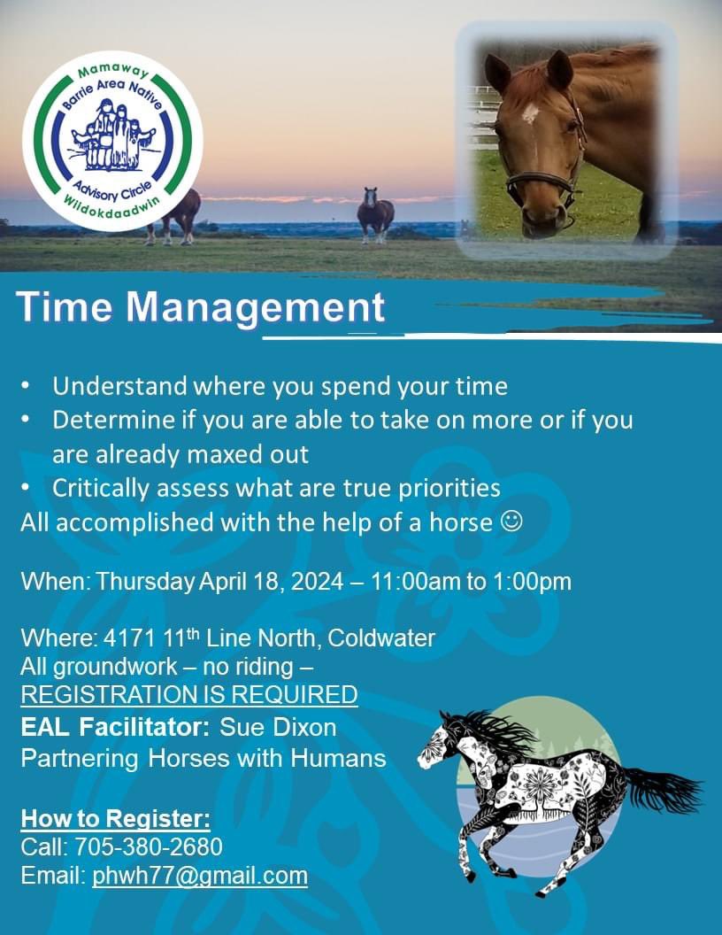 see below flyers for details 

2 Locations:
April 17, 2024 in Bracebridge (SFF)
April 18, 2024 in Coldwater (CW)

NOTE: These sessions are for our regional Indigenous Community members.

Please register with Sue Dixon directly:
Call: 705-380-2680
Email: phwh77@gmail.com