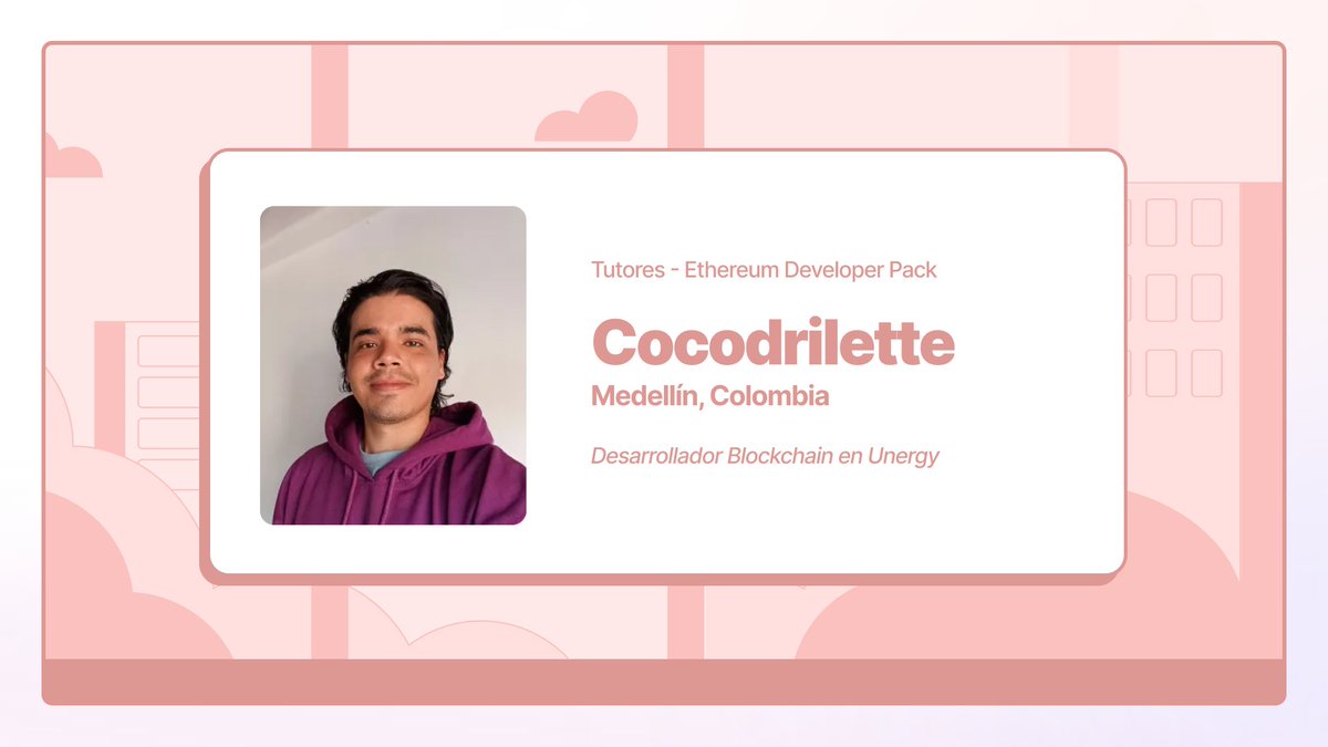 Comenzó 'Ethereum Developer Pack Medellín' y estamos orgullosos de presentar a uno de nuestros instructores de lujo✨ 🗣️Con uds @cocodrilette 🇨🇴👏 Muchas gracias por poner todo tu conocimiento y talento para seguir impulsando el ecosistema de Ethereum en Latinoamérica 🫂