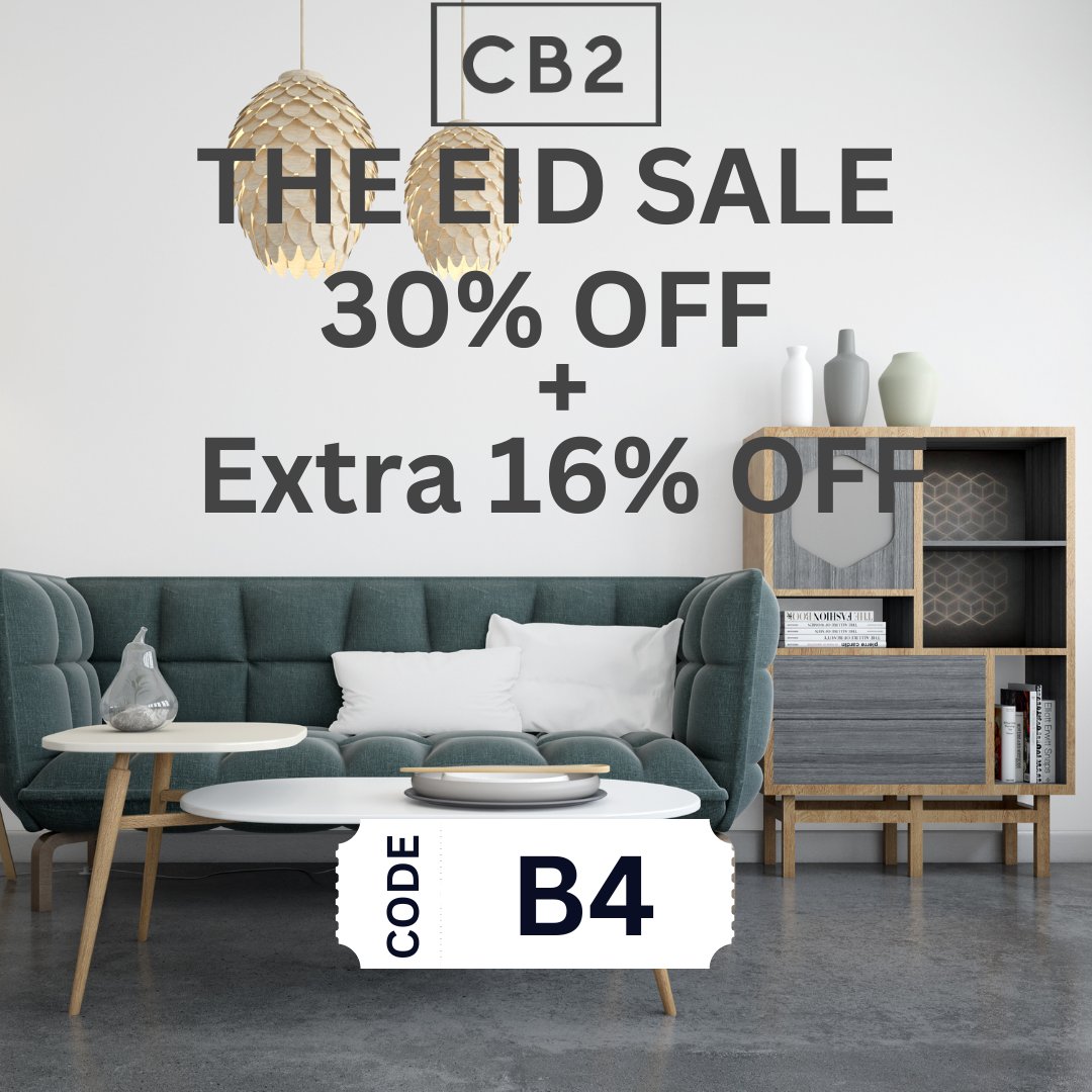 🕋 𝐂𝐁𝟐 𝐄𝐢𝐝 𝐒𝐚𝐥𝐞 🕌
Get 30% OFF + Extra 16% OFF on Selected Lines
USE CODE:- 𝐁𝟒
Click Here:- bit.ly/4aO5beo

#furniture #furnituresale #furniturestore #eidSale #eidsale #offers #coupons #Discountcodeuae