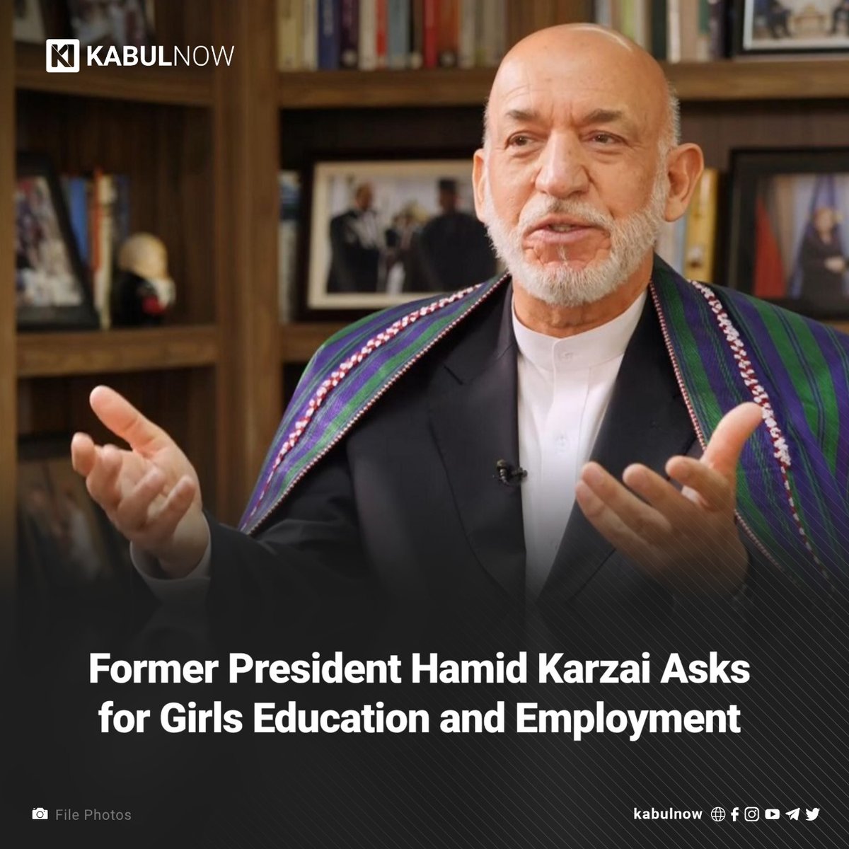 The former president of Afghanistan, Hamid Karzai, has reiterated his call for the Taliban to reopen schools and universities to female students and allow women to return to work. Read more: kabulnow.com/2024/04/35304/