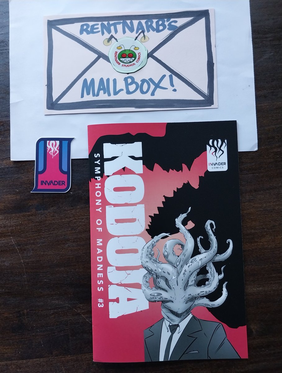 MAILBOX Kodoja Symphony of Madness 3 w sticker that I backed on @Kickstarter by @kodoja @InvaderComics @Recsfx Heard of this on Making Comics podcast I listen to with Keith Foster and @ScottLost #kickstartercomic #kickstartercomics