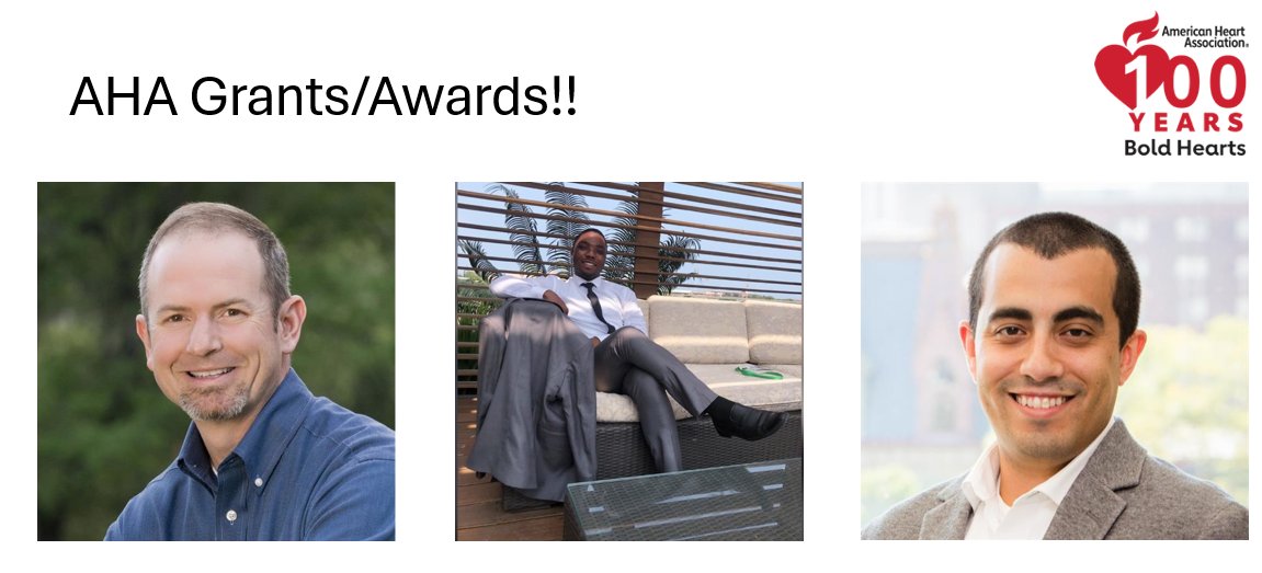 Congrats to Tim McKinsey, Gregory Way, and Obed Nyarko on their recent awards and grant received from the American Heart Association!
Tim &amp; Greg won the AHA Collaborative Sciences Award: professional.heart.org/en/research-pr…, while Obed received an AHA grant to promote diversity in science!