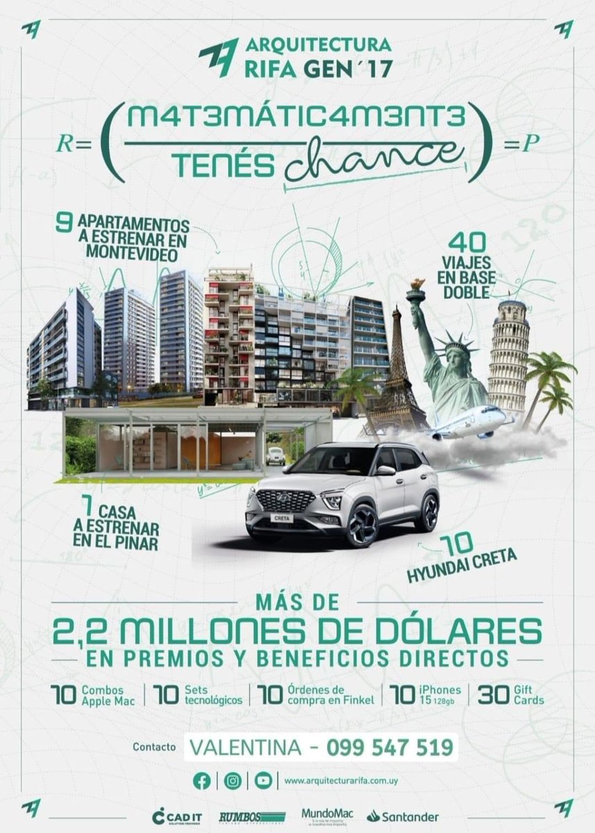 bent29a's tweet photo. Mi amiga Vale (099 547 519) está vendiendo rifas para poder hacer el viaje de arquitectura. Aún le quedan varios números y uno puede ser tuyo!! Podes comprar un talón a $690 para ayudarla este mes o una rifa completa que son 10 talones a ese costo por mes🤍 (Nos ayudan dando RT) https://t.co/a8dJt9BP23