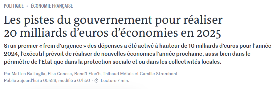 Après avoir gaspillé 20 milliards en supprimant la taxe d'habitation, le gouvernement essaie de les récupérer en baissant les dépenses. Voici son plan via @matteabattaglia @ElsaConesa lemonde.fr/politique/arti…