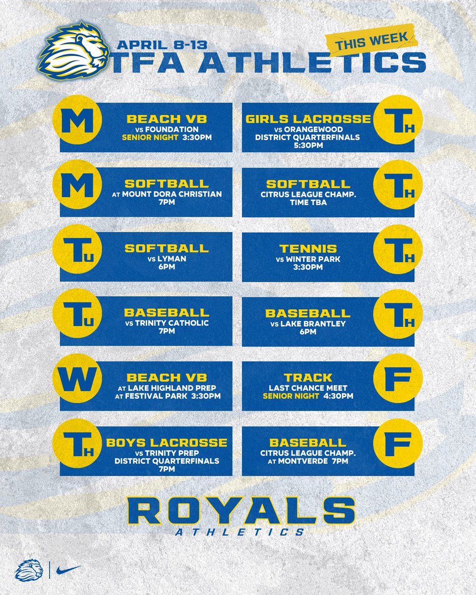 Busy week as #RoyalsLacrosse and #LadyRoyalsLacrosse begin their Postseason journeys on Thursday! Lots to be excited about! #GoRoyals