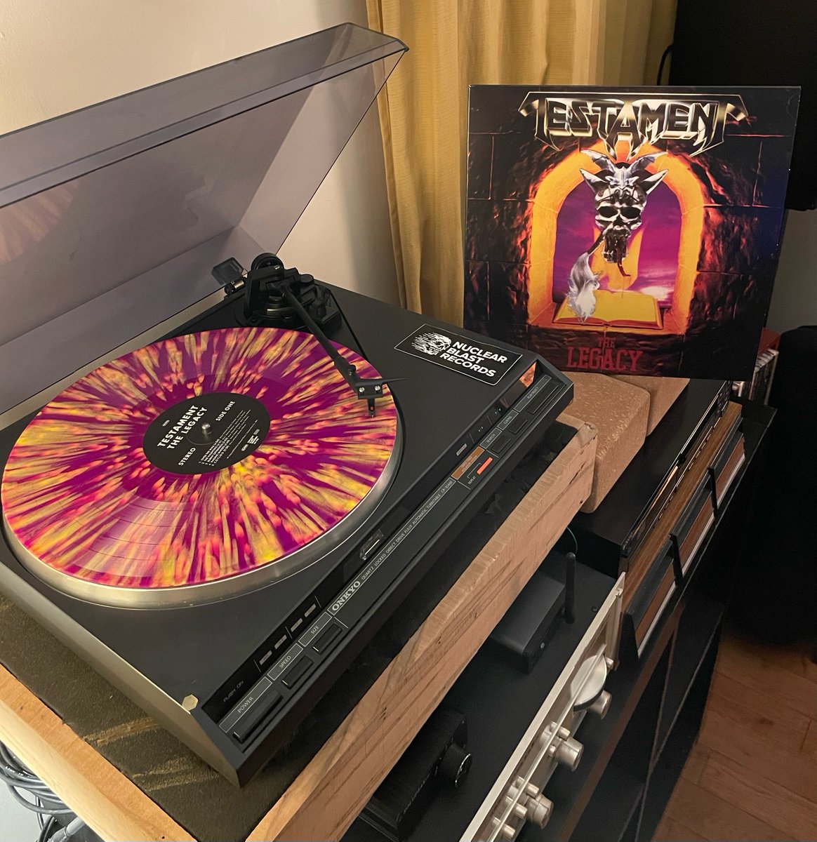 .@nuclearblast Records has officially sold out of 'The New Order' vinyl reissues, but they've still got a bunch of 'The Legacy' on Purple w/ Yellow Splatter vinyl! Grab yours before they're gone for good 🔥 🔗 ⤵️ shop.nuclearblast.com/collections/te…