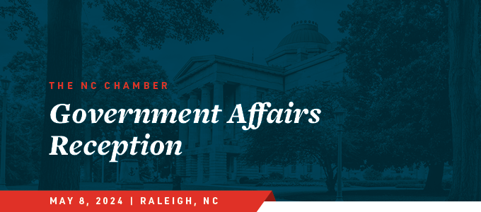 Connect with peers, North Carolina's government officials, policy makers, and thought and private sector leaders on critical matters to the business community at the 2024 Government Affairs Reception on Wednesday, May 8 in downtown Raleigh. #ncleg #NCChamberGA Secure your…