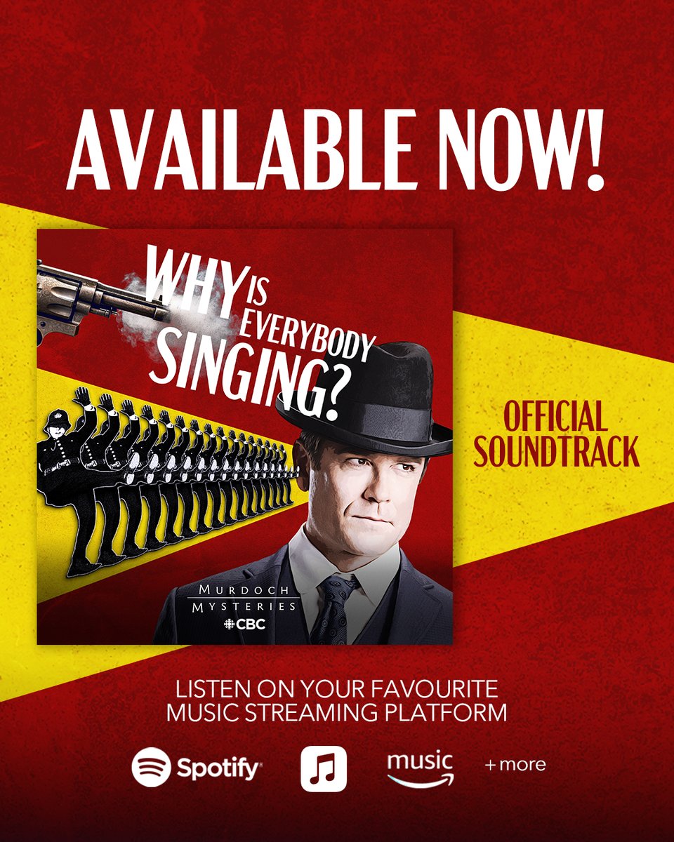 🎶 Bloody hell! 🎶 The official Why Is Everybody Singing? Musical soundtrack is now available!! Listen here: bit.ly/MurdochSoundtr… #MurdochMysteries