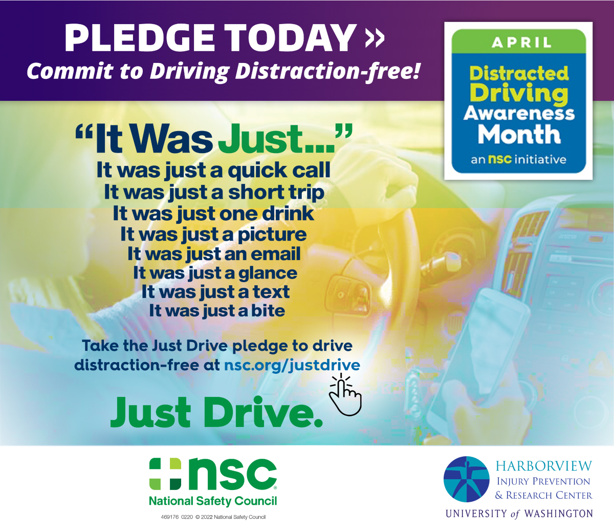 Keep your eyes on the road and distractions at bay! Friendly reminder as April is Distracted Driving Awareness Month – let's make a pledge to drive distraction free. You can help make every journey safe and focused. #DriveFocused #DDAM #ItsInOurHands hiprc.org/distracted-dri…