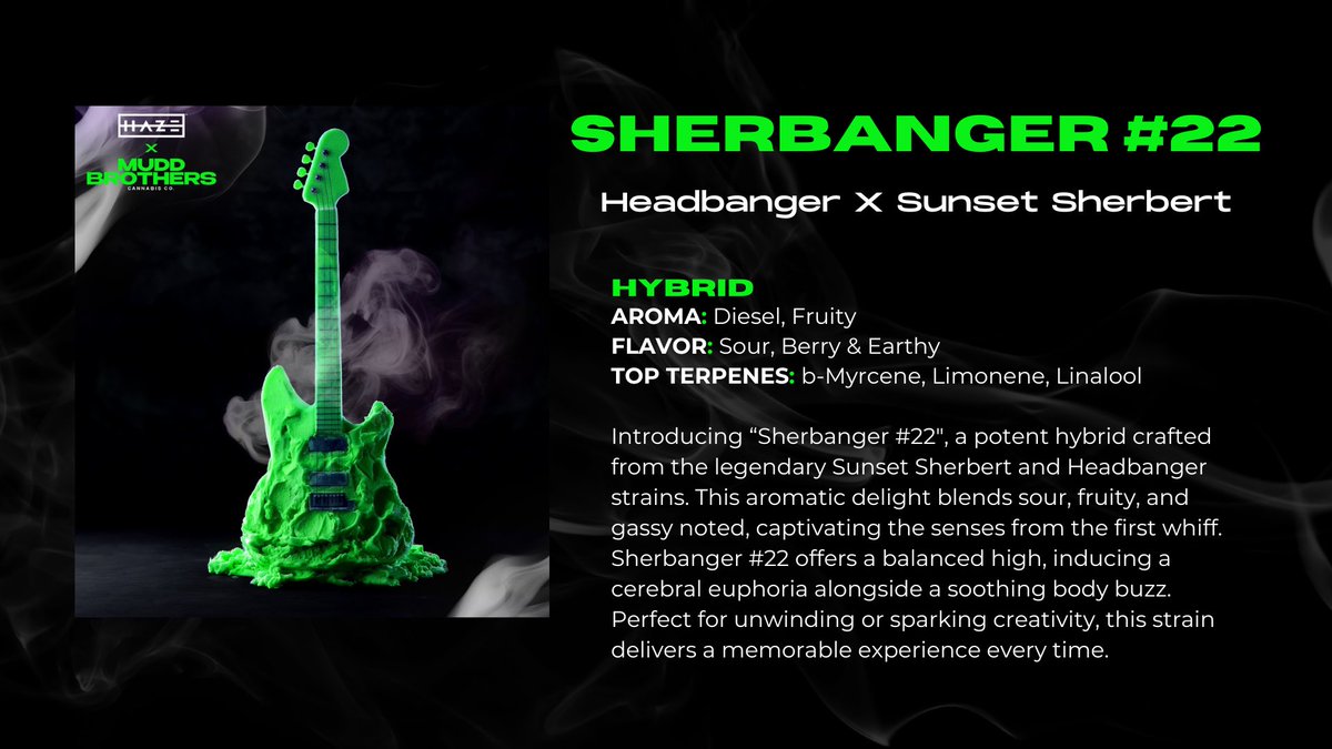 Hey #NewJersey! 
The MuddBrothers have a special drop releasing on 4/12 at all
(3) AYR Wellness locations 🔥🔥

Our new strain is called #Sherbangerz and it’s a perfect blend of Headbangerz and Sunset Sherbert 😶‍🌫️🫠🚀🌿💨

Learn more at mbcannabisco.com

#TheMuddBrothers