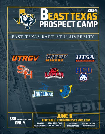 @UTRGVFootball is coming to the 903! Will you be there too? Sign up to get seen #ETXTough
