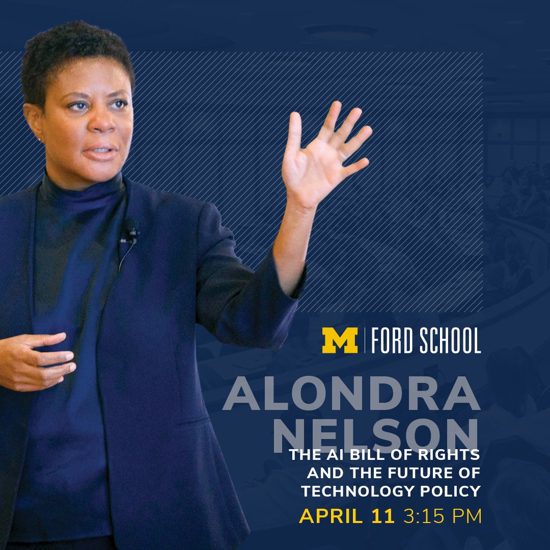 #DeansSymposium April 11 | 3:15 pm ET - “AI and the Future of Technology,” featuring Alondra Nelson (@alondra) and Shobita Parthasarathy (@ShobitaP). Learn more and register: myumi.ch/3QQ86. Presented with @STPP_UM.