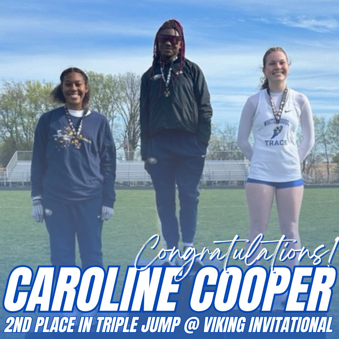 Congratulations to Caroline Copper for finishing 2nd place in the triple jump at the Vikings Invitational track meet hosted by Northeast this past Saturday!

#whitehousebdp #bdp #whitehousetrack