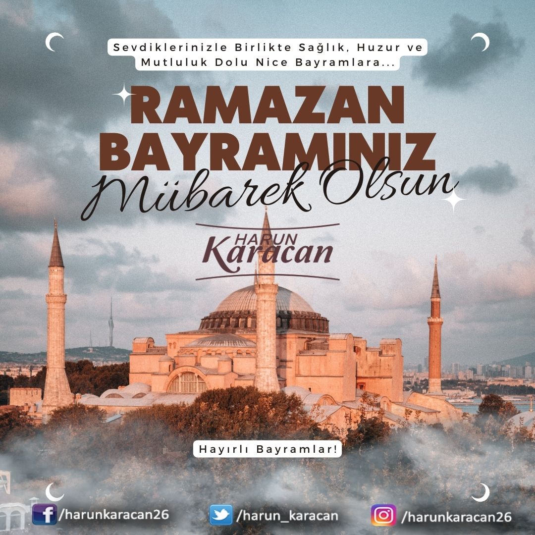 #RamazanBayramı’nın sağlık, mutluluk ve bereket; İslâm Âlemine hayır, mazlum coğrafyalara huzur ve barış getirmesini Cenab-ı Allah’tan niyaz ediyorum. Ramazan Bayramımız mübarek olsun.