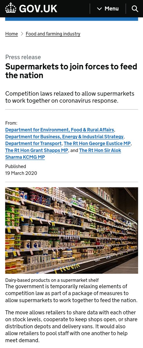 @AkanKwaku @melraunch1 I think it's more that that. They relaxed the anti competition laws during COVID and never restored them, so they can charge what they want, and work together to ensure they're all doing it. It's the reason they price match to Aldi and Lidl since they set their own prices.