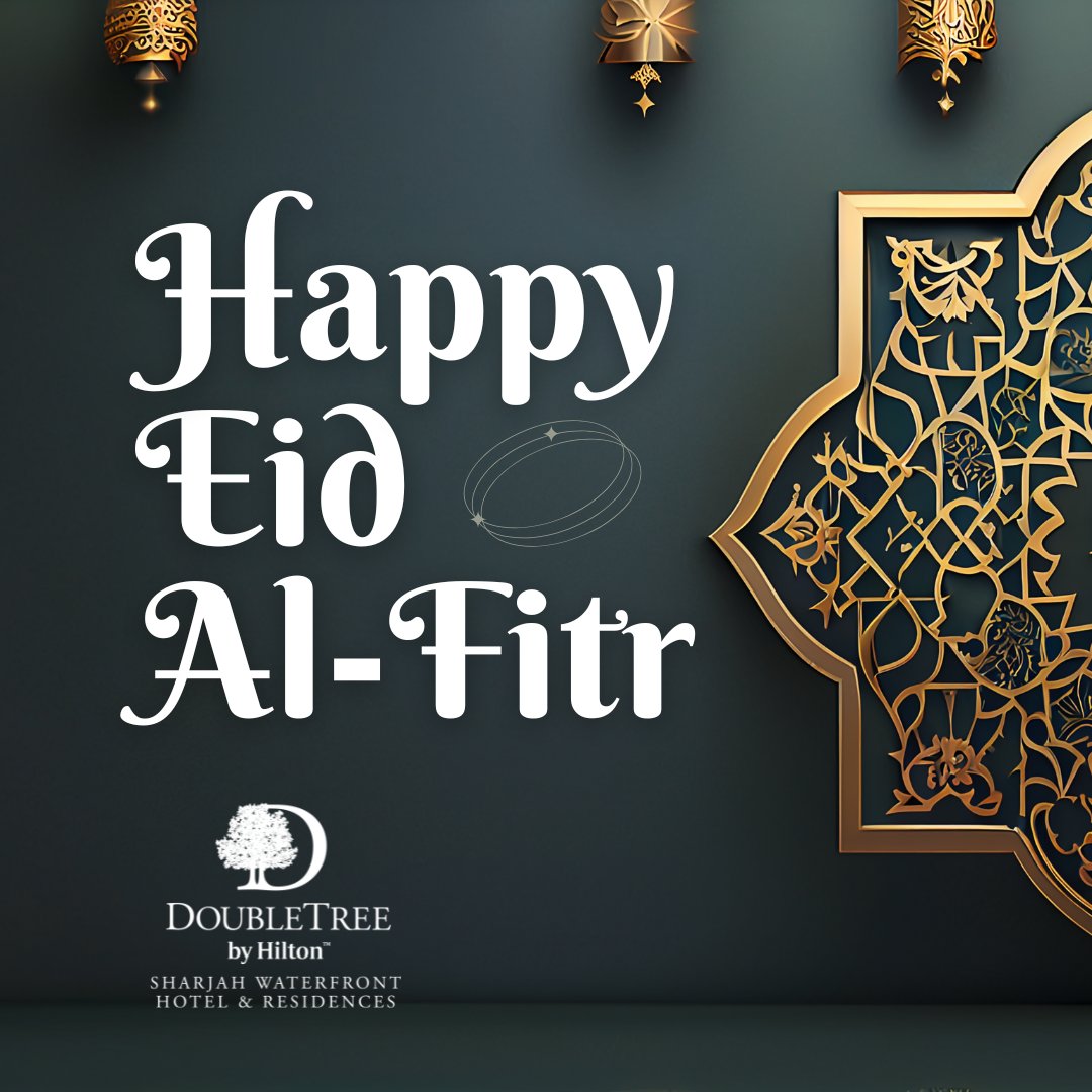Eid Mubarak from DoubleTree by Hilton Sharjah Waterfront Hotel & Residences! Wishing you a joyous celebration filled with love, happiness, and sweet moments shared with family and friends. 

#EidAlFitr #DoubleTreeCelebrates #DoubleTreeSharjahWaterfront #Hilton #HiltonForTheStay