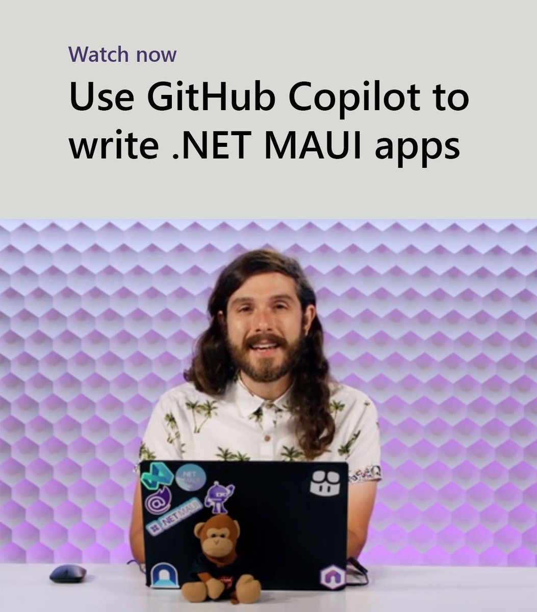 Copilot can help you build .NET MAUI apps. Learn how Copilot works within the context of your code, and see how it can help you learn more about your source code. msft.it/6013c4OKL #DotNET #Copilot