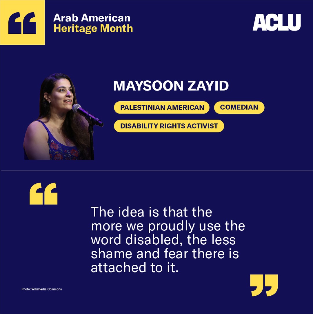 Maysoon Zayid is an actress, comedian, writer, and disability rights advocate, who uses her platform to highlight systemic issues she faces. We honor Maysoon for her activism, her support of young talent, and the joy she brings to people through her work.
