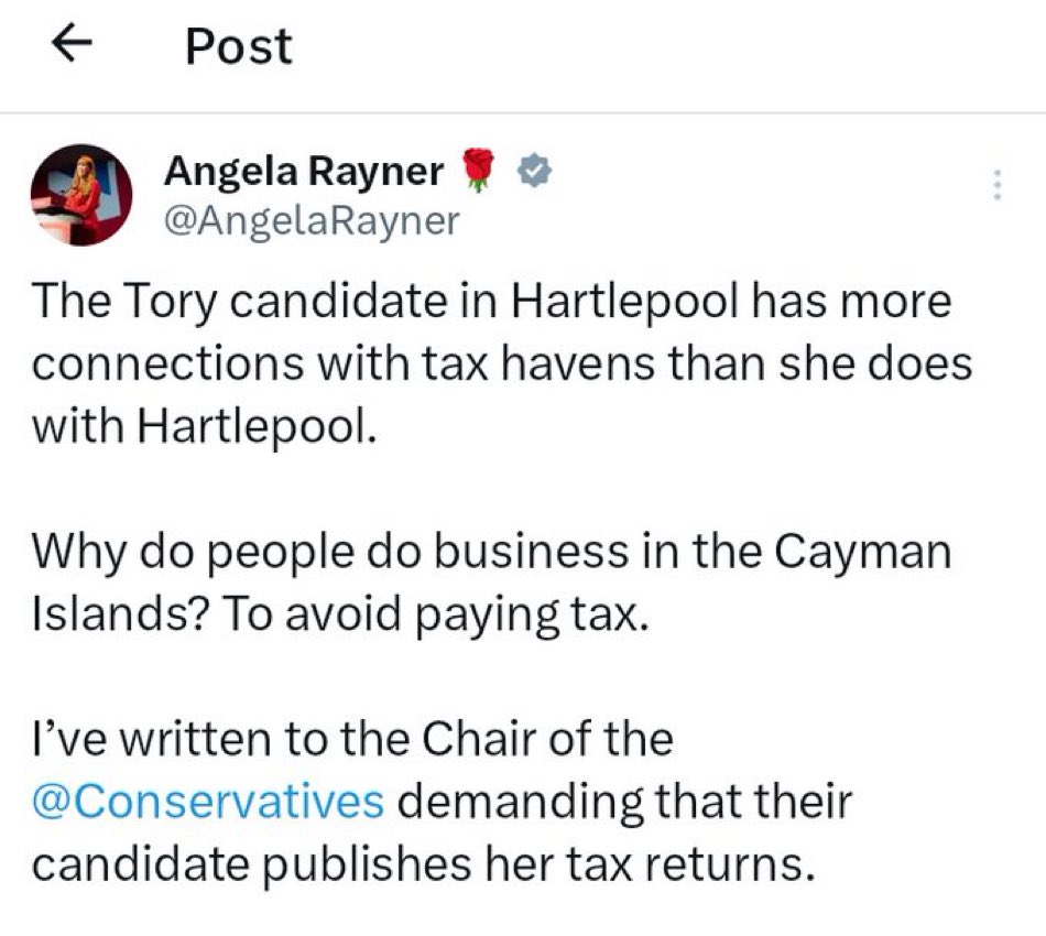 Rachel Reeves criticised calls for Angela Rayner to publish her tax advice, adding “she shouldn't be held to a higher standard.' Incorrect, she’s being held to her own standard.