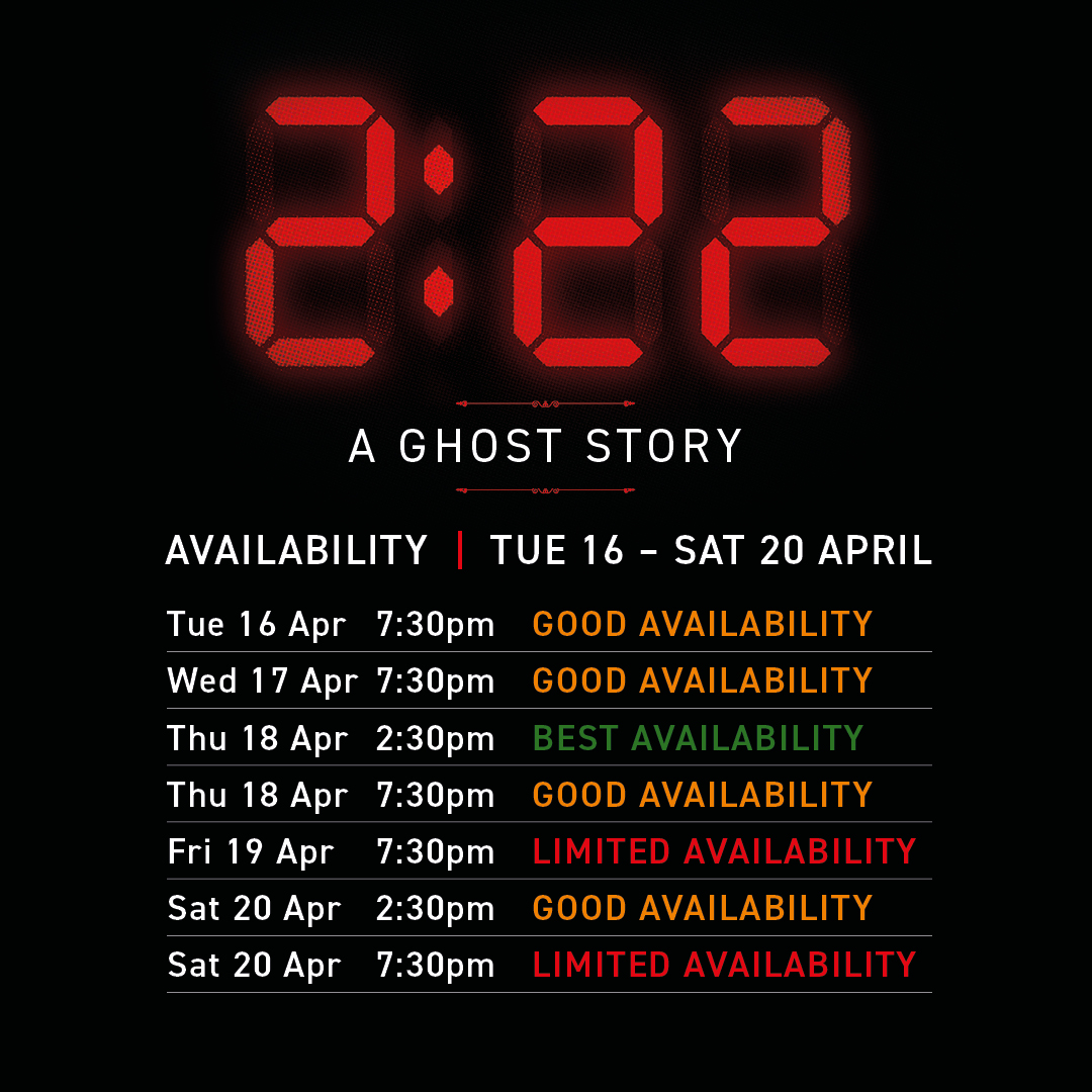 Tickets are selling fast for 2:22! 👻 Fresh from the West End, this adrenaline-filled supernatural thriller is guaranteed to keep you on the edge-of-your-seat... BOOK NOW hallforcornwall.co.uk/whats-on/222/?…