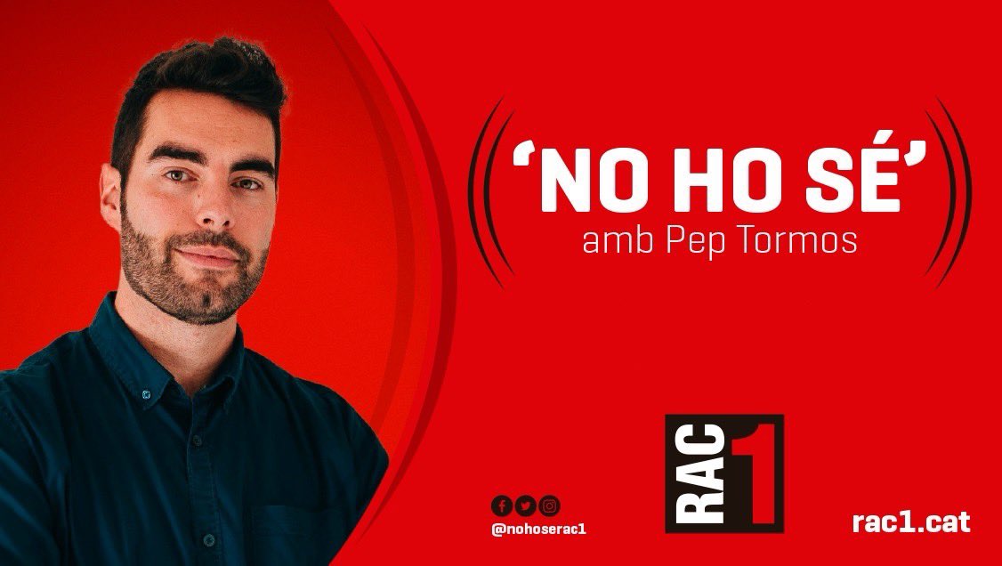 🕗Les 8 en punt! Bona nit! 📌 Comença el @nohoserac1, avui amb Pep Tormos i de 20h a 20.30h! 📻 EN DIRECTE: rac1.cat/directe