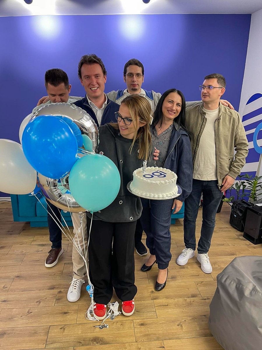🎈 Happy 8th Birthday to OGI in Macedonia! 🎈 Check out the fun-filled office party they threw to mark the occasion! 👀 #LifeAtOGI #OGIMK #OfficeParty