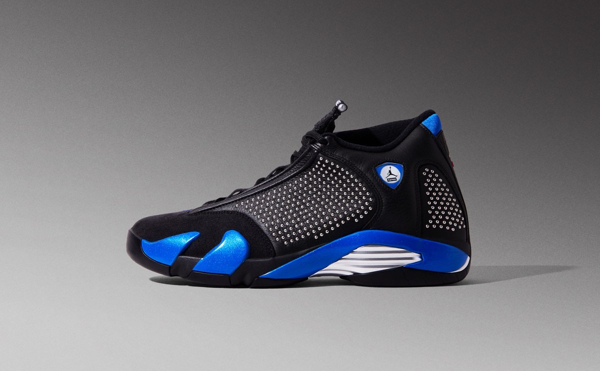 black and blue supreme 14s
