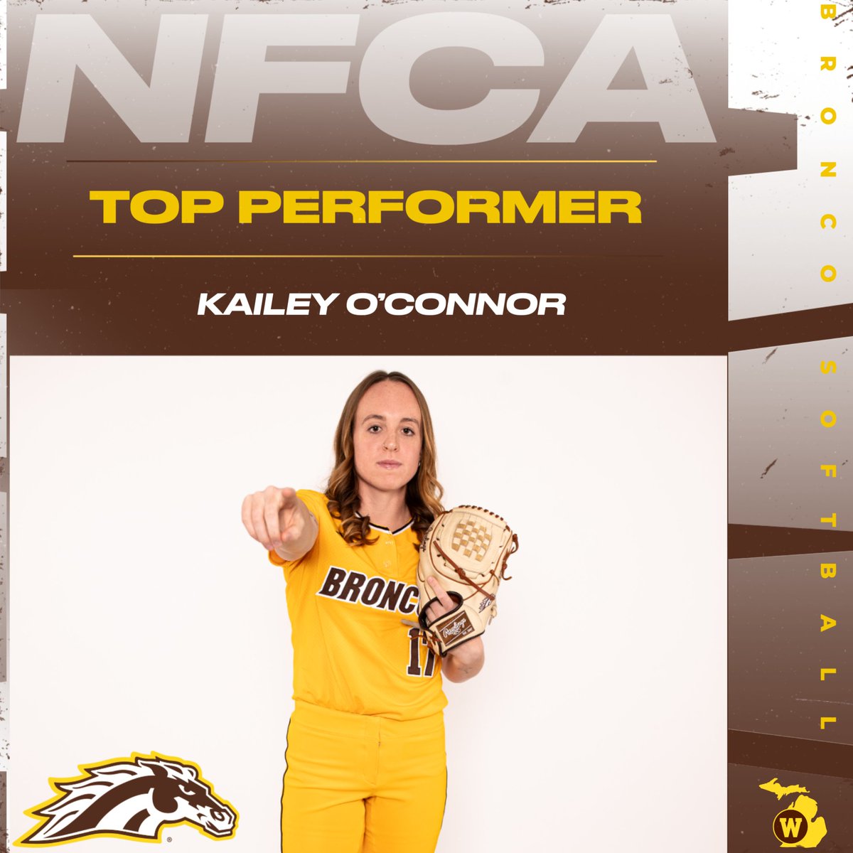 Congratulations to Kailey O’Connor on earning a NFCA Top Performer nod! 📰bit.ly/3UbgNlZ #BroncosReign