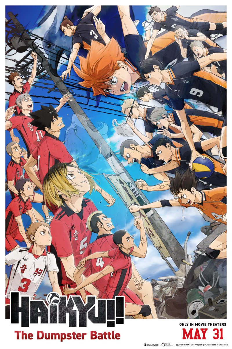 The ultimate showdown between crow and cat has finally reached the National courts. See HAIKYU!! The Dumpster Battle in theaters beginning May 31.

🏐 READ: got.cr/HAIKYUTDB-tw