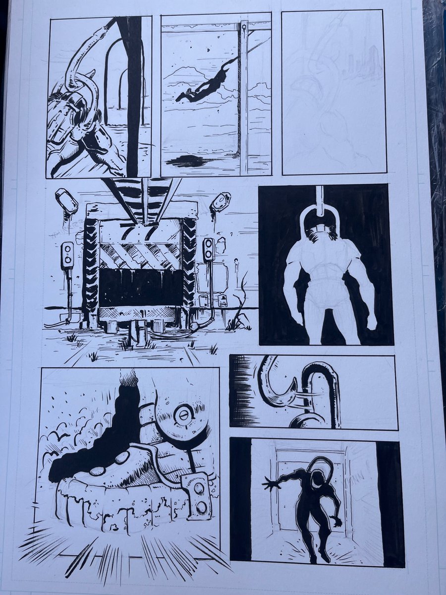 Inked pages for a comic book I am working on. 
#comicbookart #comics #art #artist #ArtistOnTwitter #penandink