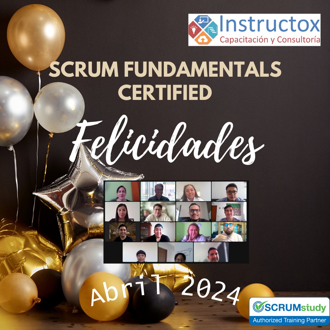 instructox's tweet photo. ¡Scrum Fundamentals Certified abril 2024 finalizado!
El equipo de Instructox Capacitación y Consultoría agradece su participación y les desea mucho más éxitos personales y profesionales.
#Instructox #ScrumStudy #certificado #cursosonline #capacitacion #scrummaster #certificacion https://t.co/9AL7XSM2Do