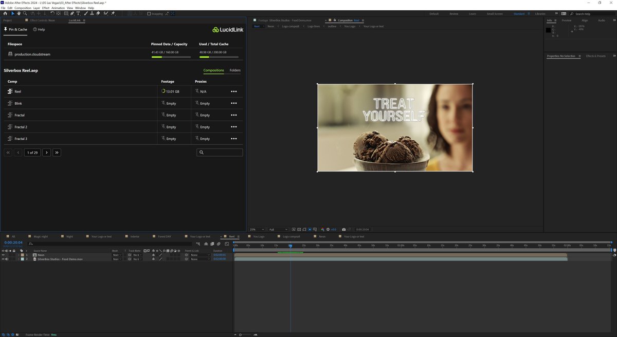 Lucid_Link's tweet photo. 🚀 We just launched the LucidLink Panel for @Adobe After Effects, transforming #MotionDesign workflows 🎨 This integration allows artists to enjoy for a faster, more efficient creative process. Learn more 👉  https://t.co/jHRyzYYtBB

#AfterEffects #AdobeAfterEffects #NAB2024 https://t.co/IV6hWv1gUl