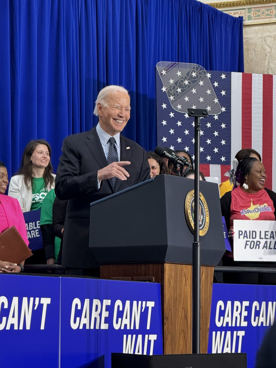 Words can’t express how much it means to have a @POTUS who gets that you can’t fix the economy w/out addressing #TheCareEconomy For family #Caregivers #CareWorkers #Aging & #Disabled we’ll work w/ you to win on Care to better the economic future of families! #CareCantWait