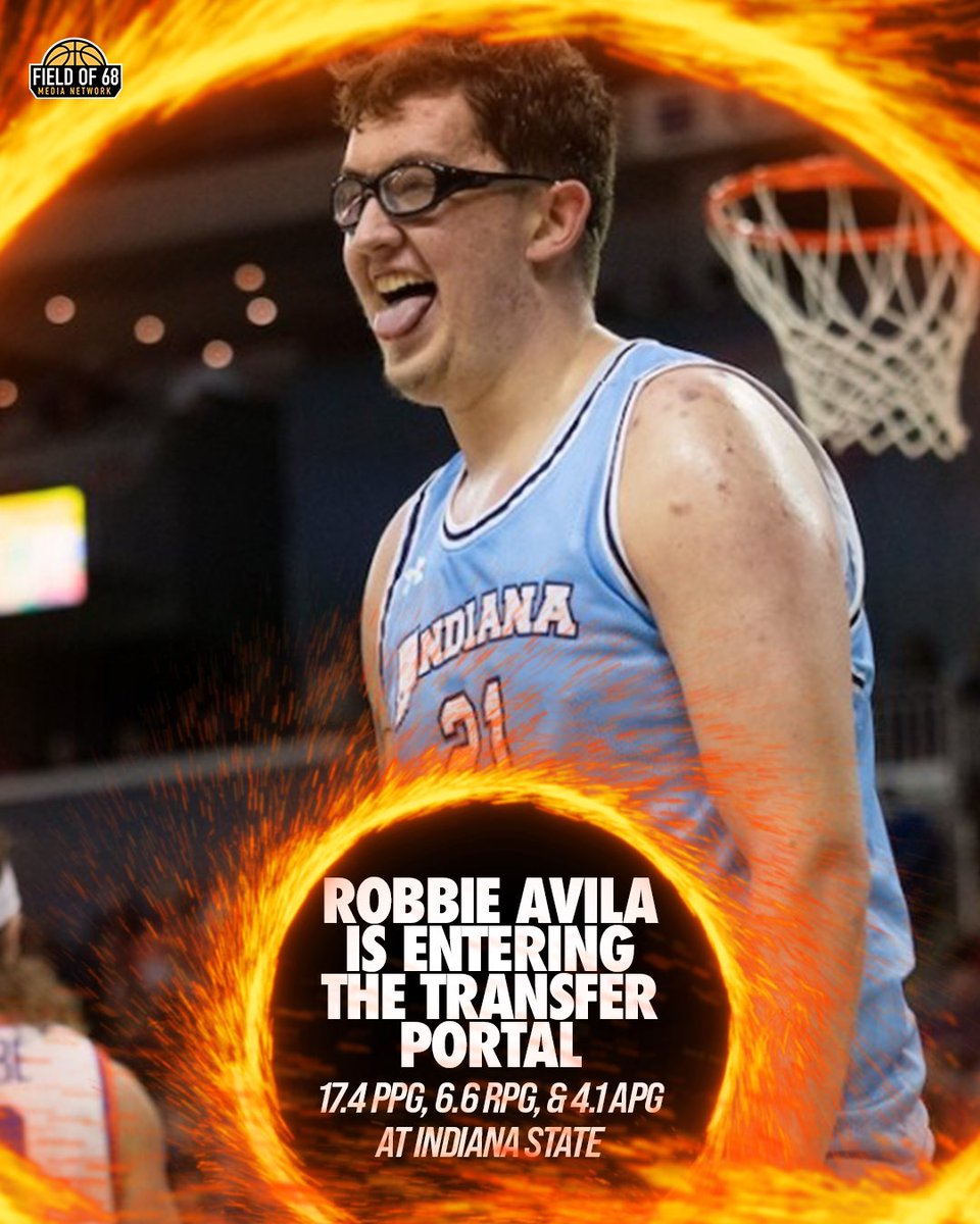 Indiana State center Robbie Avila is entering the transfer portal, per <a href="/Rick_Sports10/">Rick Semmler’s Burner</a>