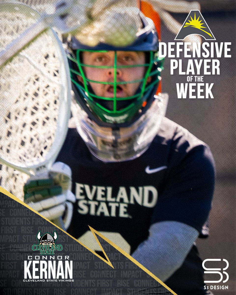 Connor Kernan helped @CSUVikingsLax to its 3⃣rd league win of the season making 12 saves on 21 shots to earn #ASUNMLAX Defensive Player of the Week honors! 👏🥍💯

📰 | asunsports.org/news/2024/4/9/…

#ASUNBuilt