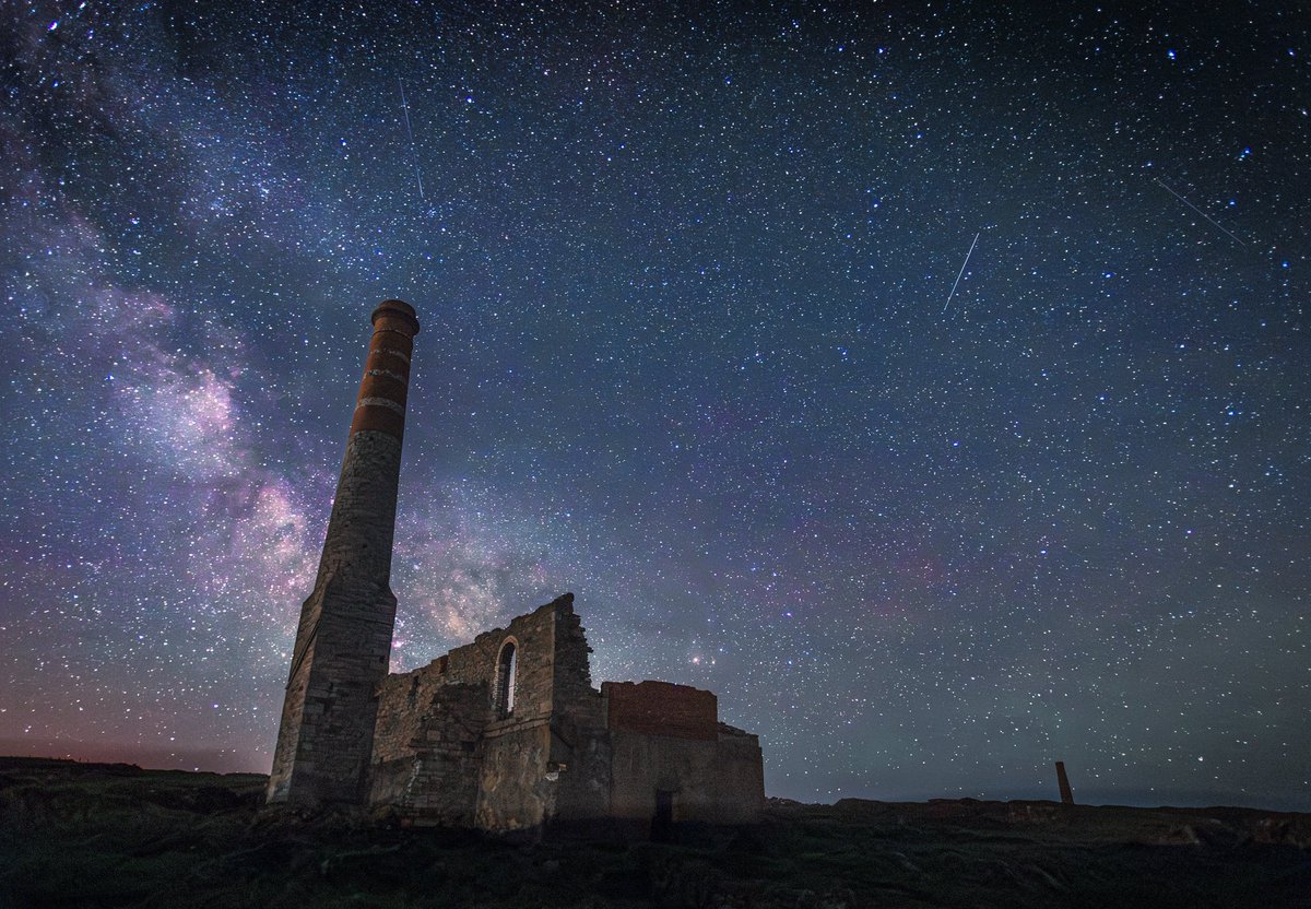 The Milky Way over the abandoned compressor house at Levant Mine In West Cornwall. #cornwall #photography #Astrophotography #milkyway