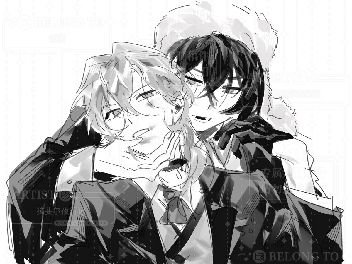 #文スト #BSD  #fyoya 
约稿
是🐁🍷，看到了很喜欢的一篇文于是到了这句话。
«Не забывайте пожалуйста вашего щена».

«Милый щененок, я не забыла тебя».