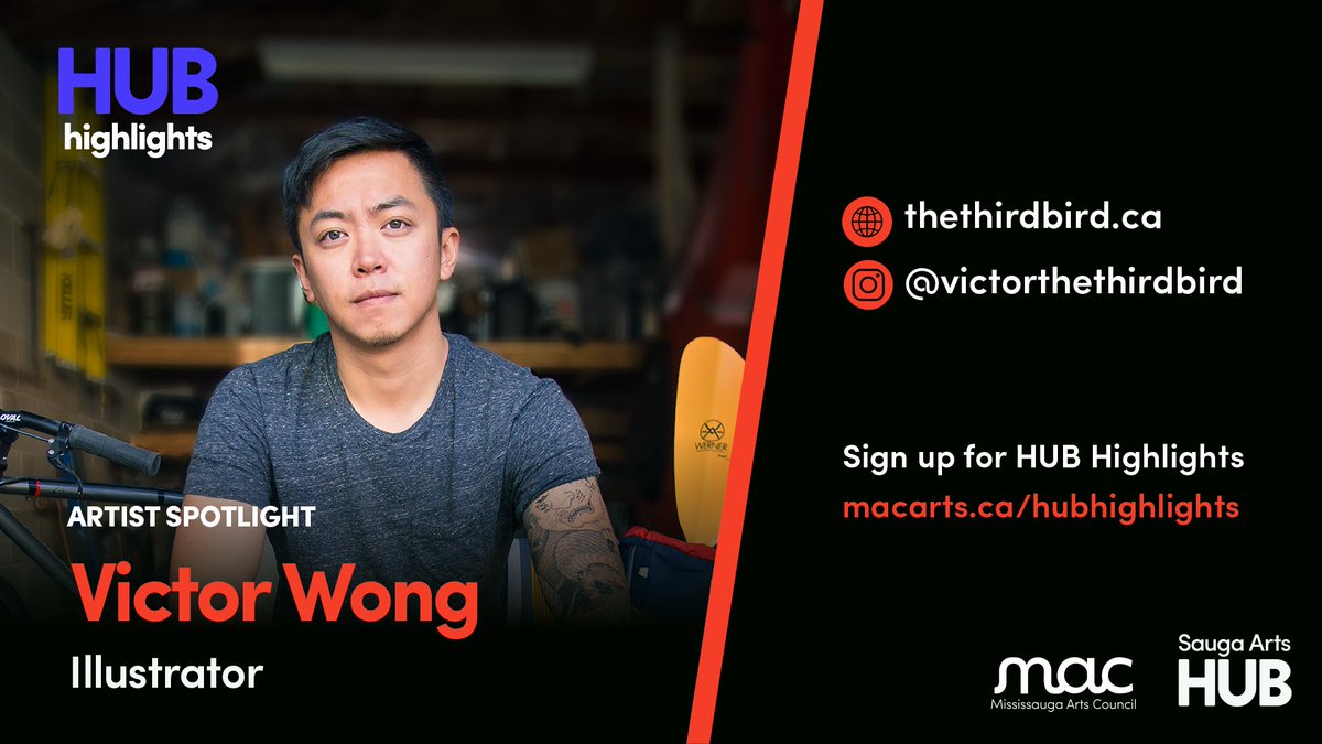 This week, our HUB Highlights Artist Spotlight is Victor Wong! ✨ Victor is an award-winning illustrator. Learn more about him ➡️ thethirdbird.ca Subscribe to our newsletter for creative events! ➡️ bit.ly/HUBHighlights