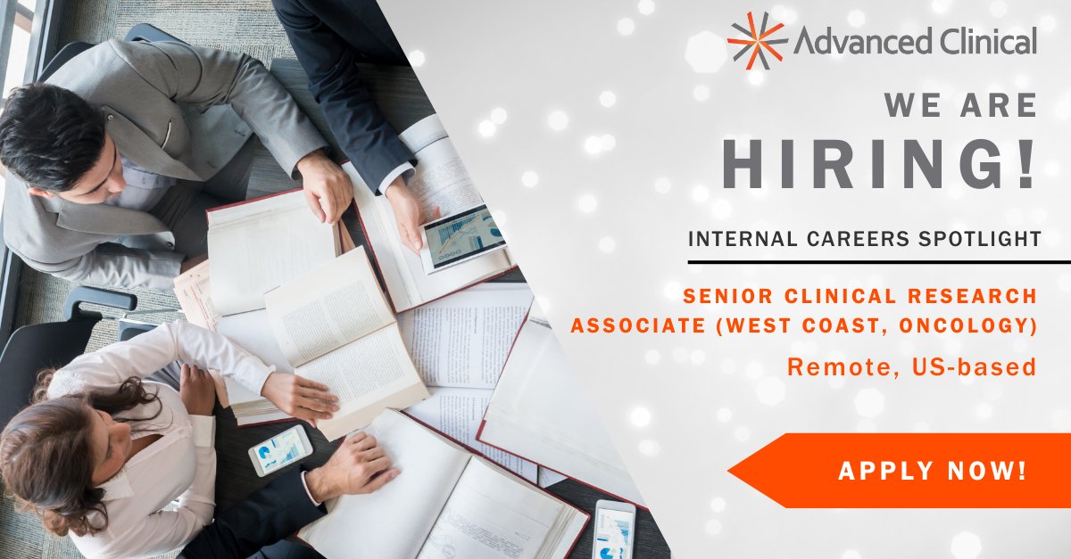 We're hiring for a Senior Clinical Research Associate (Oncology), West Coast-based and remote. Apply now: hubs.la/Q02r_WrD0 #ClinicalResearch #ClinicalTrials #ClinicalJobs #ClinicalResearchAssociate