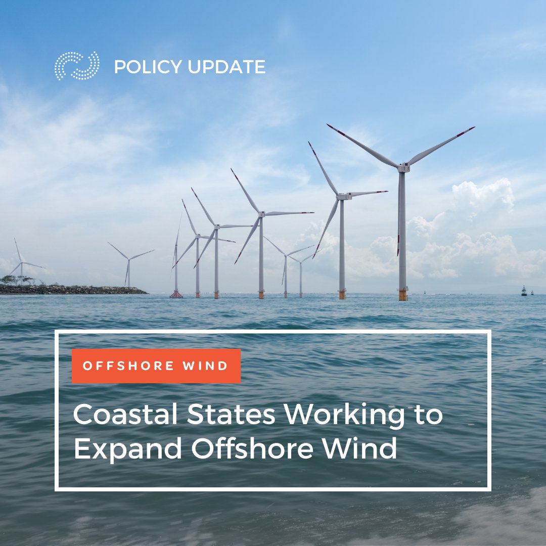 At least 10 states are pursuing #offshorewind bills this year. Key themes include: engagement, incentives, expanded funding, labor, and generation goals. So far Maine, Maryland, and Oregon have passed legislation! Learn more in NCEL's policy update ➡️ ncelenviro.org/articles/coast…